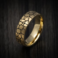 14K Gold Men's Ring with Organic Design