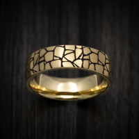 14K Gold Men's Ring with Organic Design