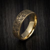14K Gold Men's Ring with Organic Design