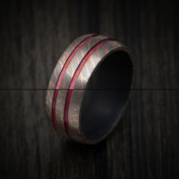 Superconductor Men's Ring with Glow Inlays and Cerakote Sleeve