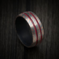Superconductor Men's Ring with Glow Inlays and Cerakote Sleeve