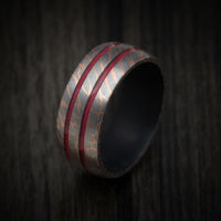 Superconductor Men's Ring with Glow Inlays and Cerakote Sleeve