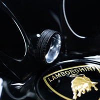 Black Titanium Tire Tread Ring with Supercar Ron Authentic Supercar Wheel Sleeve