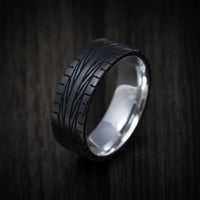 Black Titanium Tire Tread Ring with Supercar Ron Authentic Supercar Wheel Sleeve
