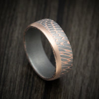 Superconductor and 14K Rose Gold Ring with Cerakote Sleeve Custom Made Band