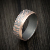 Superconductor and 14K Rose Gold Ring with Cerakote Sleeve Custom Made Band