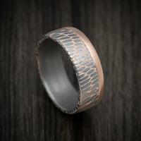 Superconductor and 14K Rose Gold Ring with Cerakote Sleeve Custom Made Band