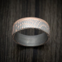 Superconductor and 14K Rose Gold Ring with Cerakote Sleeve Custom Made Band