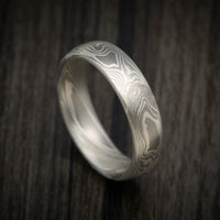 Handmade Palladium and Silver Mokume Gane Twist Pattern Men's Ring