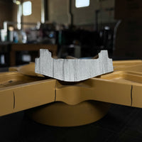 Darkened Tantalum Ring with Supercar Ron Authentic Supercar Wheel Inlay and 10K Gold Sleeve