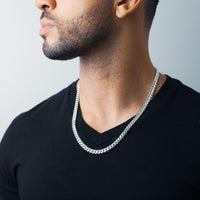 High Polish Silver Miami Cuban Chain 7mm