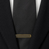 Gold and Onyx Inlaid Tie Clip