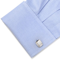 Stainless Steel Tartan Plaid Cufflinks