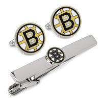 NHL Boston Bruins Cufflinks & Tie Clip Gift Set