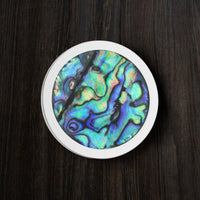 Titanium and Abalone Premium Golf Ball Marker by Doubloon Golf
