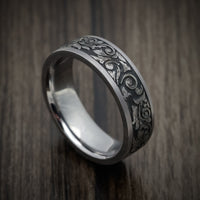 Tantalum Vintage Floral Mens Band