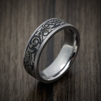 Tantalum Vintage Floral Mens Band
