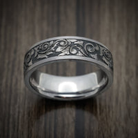 Tantalum Vintage Floral Mens Band