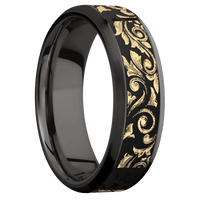 Zirconium + Polish , Satin Finish + Tantalum Noir