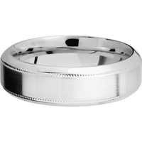 10K White Gold + Satin , Polish Finish