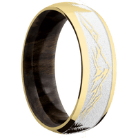 14K Yellow Gold + Polish Finish + Ziricote