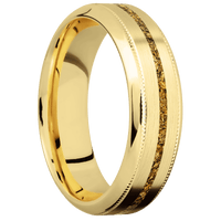 14K Yellow Gold + Satin , Polish Finish