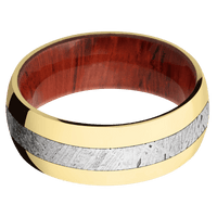 14K Yellow Gold + Polish Finish + Padauk