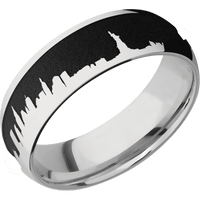 18K White Gold + Polish Finish + 14K White Gold