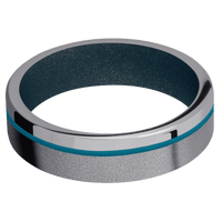 Tantalum + Sand , Polish Finish + Blue Titanium