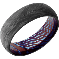 Forged Carbon Fiber + None Finish + Titanium Damascus