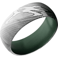 Damascus + Polish Finish + Eastern Green