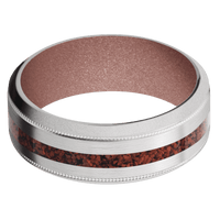 14K White Gold + Satin , Bead Finish + Rose Gold