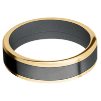 10K Yellow Gold + Bead Finish + Dark Grey