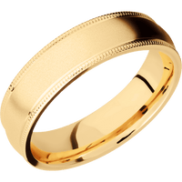 10K Yellow Gold + Bead Finish