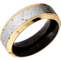 14K Yellow Gold + Polish , Polish Finish + Ebony