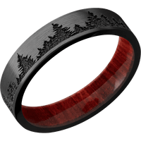 Zirconium + Satin Finish + Red Heart