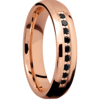 14K Rose Gold + Satin , Polish Finish