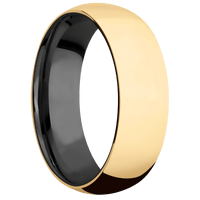 10K Yellow Gold + Polish Finish + Zirconium