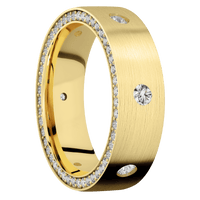 10K Yellow Gold + Satin Finish