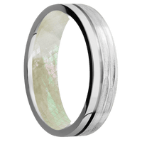 Cobalt Chrome + Treebarkh , Polish Finish + Freshwater Mother of Pearl