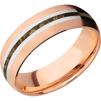 14K Rose Gold + Satin Finish