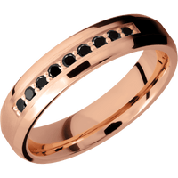 14K Rose Gold + Satin , Polish Finish