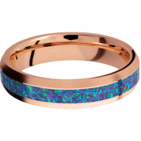 14K Rose Gold + Polish , Bead Finish
