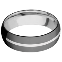 Zirconium + Polish Finish + 14K White Gold