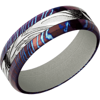 Titanium Damascus + Polish , Polish Finish + Gun Metal Grey