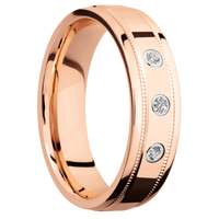 14K Rose Gold + Polish , Polish Finish