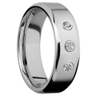 10K White Gold + Satin , Polish Finish