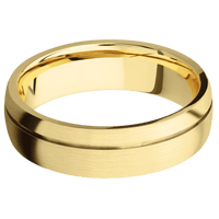 10K Yellow Gold + Satin , Satin Finish