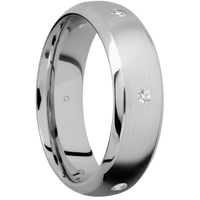 10K White Gold + Satin , Polish Finish