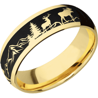 14K Yellow Gold + Polish Finish